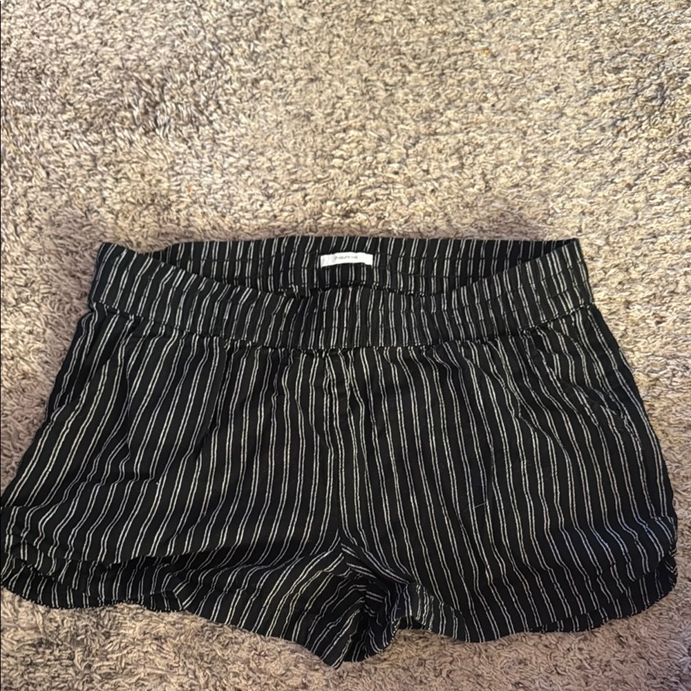 Striped Black Women's Shorts